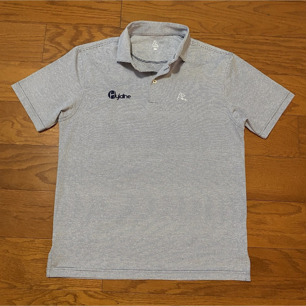 Rhoback Polo Medium Hyaline Hit With Brown Stains On Collar* Polo Blue / Grayish